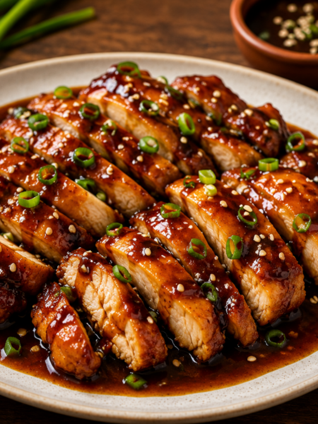 Teriyaki chicken with sauce